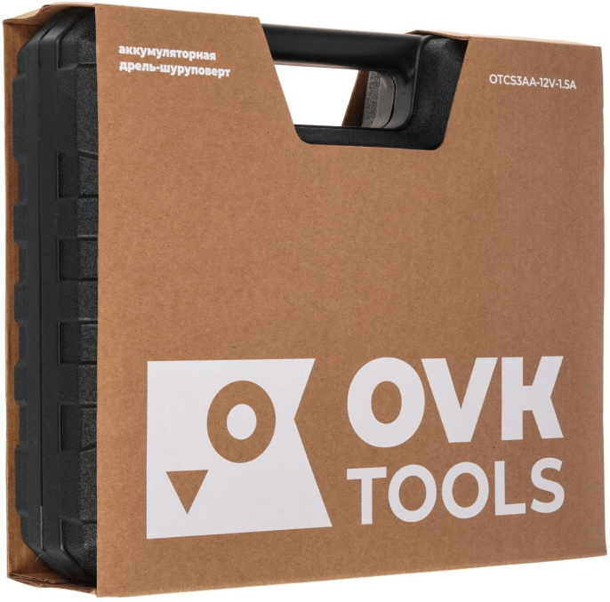 Дрель-шуруповерт Ovk Tools OTCS3AA-12V-1.5A 12Вт аккум. патрон:быстрозажимной (кейс в комплекте)