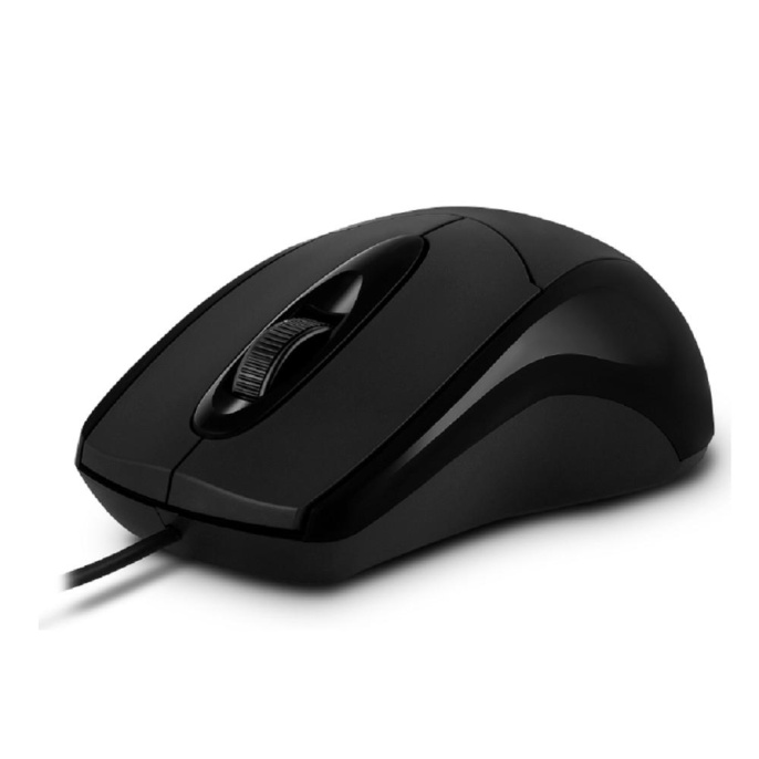 Мышь SVEN RX-110 USB чёрная 2+1кл. 1000DPI, цвет. картон, каб. 1,5м (SV-016692)