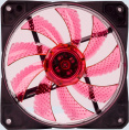 Вентилятор Digma DFAN-LED-RED 120мм, 3-pin, от БП:4-pin Molex , 1200об/мин, 23 дБ, RGB, черный, Ret
