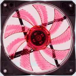 Вентилятор Digma DFAN-LED-RED 120мм, 3-pin, от БП:4-pin Molex , 1200об/мин, 23 дБ, RGB, черный, Ret