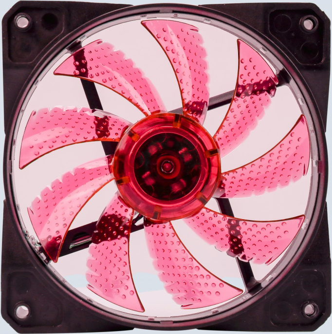 Вентилятор Digma DFAN-LED-RED 120мм, 3-pin, от БП:4-pin Molex , 1200об/мин, 23 дБ, RGB, черный, Ret