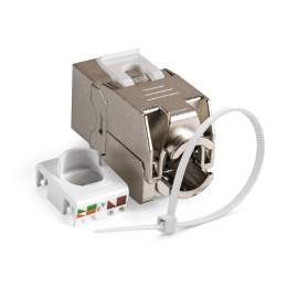 Модуль-вставка Keystone Jack RJ-45 ExeGate KJ-8P8C-SH-C6A-180-TL (Кат.6A, экранированная, 180 градусов, IDC Toolless (без инструмента)) EX297267RUS