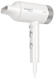Фен Scarlett SC-HD70I66 Белый 2100 Вт, тип мотора: DC, количество скоростных режимов: 2, количество температурных режимов: 3, возможность выбора холодного и горячего воздуха, насадка - концентратор в комплекте, ионизация, автоматическое отключение при пе