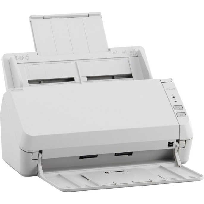PA03811-B001 - Сканер Ricoh/Fujitsu scanner SP-1120N (Офисный сканер, 20 стр/мин, 40 изобр/мин, А4, двустороннее устройство АПД, USB 3.2, Gigabit Ethernet, светодиодная подсветка) (Замена PA03708-B001 SP-1120)