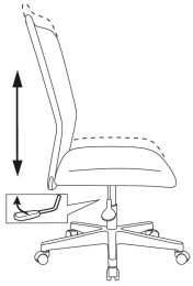 Кресло детское Бюрократ KD-9 голубой TW-31 TW-55 сетка/ткань крестов. пластик пластик белый