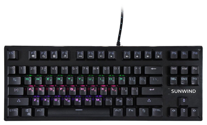 Клавиатура SunWind SW-K900G механическая черный USB Multimedia for gamer LED (1422332) кабель 1.8м