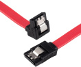 Кабель SATA Buro SATA прямой - SATA угловой , 0.5м, красный [bu-sata-sata-ang-lock]
