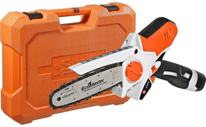 Цепная пила STURM! CSC18061,  аккумуляторная,  16В,  2Ач,  с одним аккумулятором