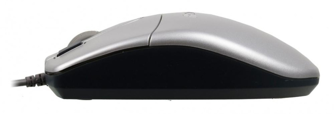 Мышь проводная A4TECH OP-620D, оптическая, USB, 1200dpi, серебристый [op-620d silver usb]