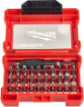 Биты Milwaukee Shockwave 32шт в пластиковом кейсе (4932464240) (PH/PZ/TX/TX BO, геометрия Shock Zone, конструкционная сталь, компрессионный кованный наконечник)