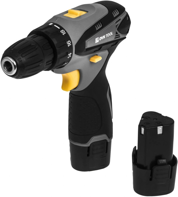 Дрель-шуруповерт Ovk Tools OTCS1AA-12V-1.5A аккум. патрон:быстрозажимной (кейс в комплекте)