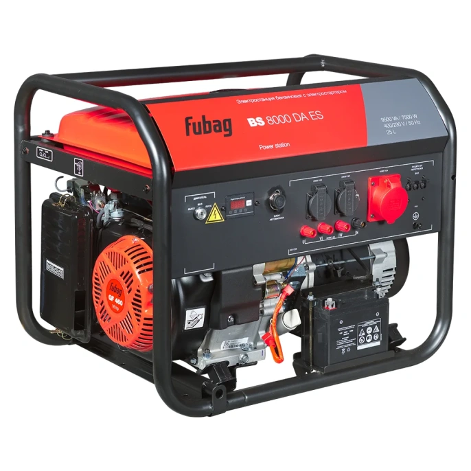 Бензиновый генератор FUBAG BS 8000 DA ES, 380/220 В, 9.5кВт, с АКБ [641088]