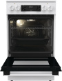 Электрическая плита Gorenje GEC5C61WG, стеклокерамика, без крышки, белый