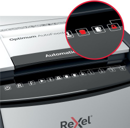 Уничтожитель бумаг Rexel Optimum AutoFeed 50X, с автоподачей, P-4, 4х28 мм, 50 лист. одновременно, 20л [2020050xeu]
