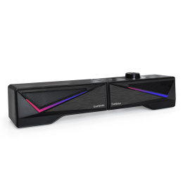 Саундбар-Акустическая система 2.0 ExeGate Allegro 170 питание USB, Bluetooth, 2х3Вт 6Вт RMS , 60-20000Гц, цвет черный, RGB подсветка, с возможностью трансформации в саундбар, Color Box EX289691RUS