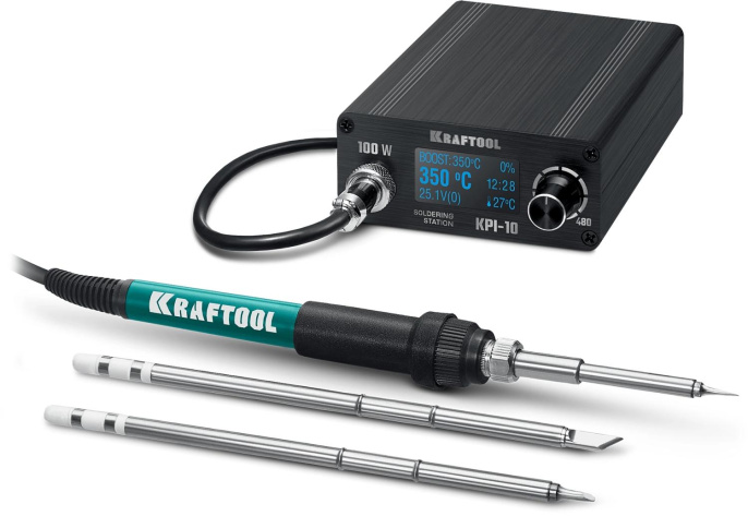 Паяльная станция Kraftool KPI-10, электрический, 100Вт [55343]