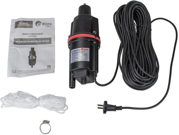 Насос садовый Edon VP 300/25D 300Вт 1500л/час вибрационный 24689