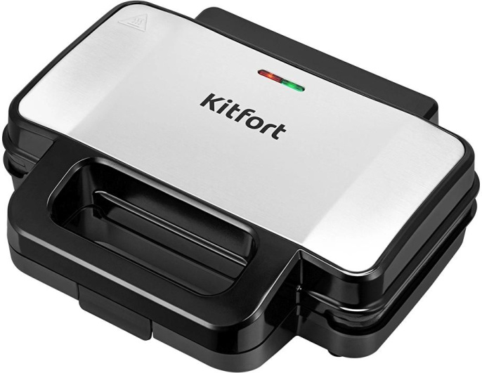 Сэндвичница Kitfort КТ-4623 1000Вт черный/серебристый