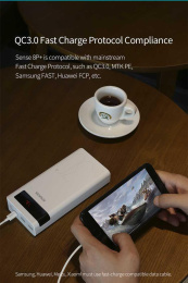 Мобильный аккумулятор Romoss Sense 8P+ 30000mAh QC3.0 18W 3A 2xUSB-A/USB-C белый
