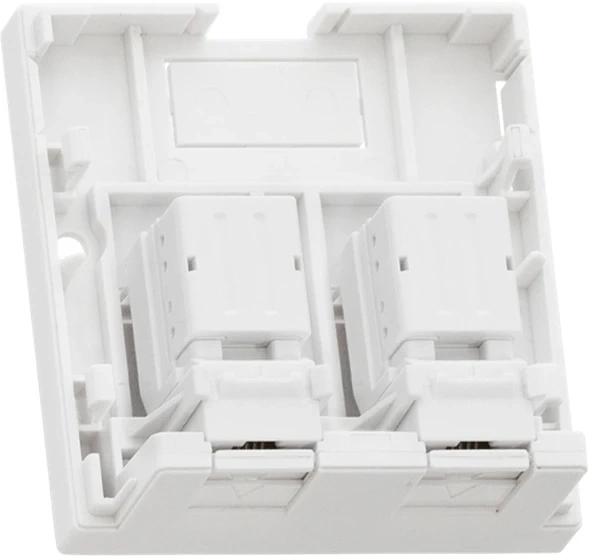 Розетка Nikomax NMC-WO2UD2-FT-ST-WT информ. Keystone RJ45 2 кат.5E UTP бел.