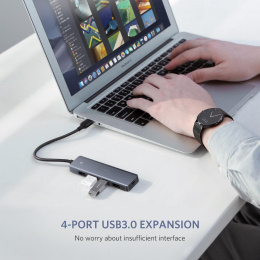 Хаб UGREEN CM219 (50985) 4-Ports USB A 3.0 Hub. Цвет: серый