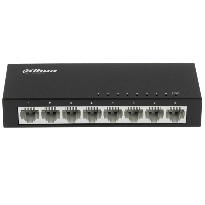 DAHUA DH-PFS3008-8ET 8-портовый коммутатор 8 RJ45 10/100 Мбит/с; 1.6 Гбит/с