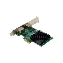 ORIENT XWT-RTL8125L2PE, Сетевая карта PCI-Ex1 v3.0 2xRJ45 2.5GbE NIC, RTL8125B+ASM1806 chipset, 2.5/1 Гбит/с, 2 планки крепления 33249