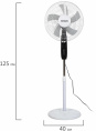 Вентилятор напольный Sonnen TF 45W-40-520 45Вт скоростей:3 ПДУ белый/черный (454788)