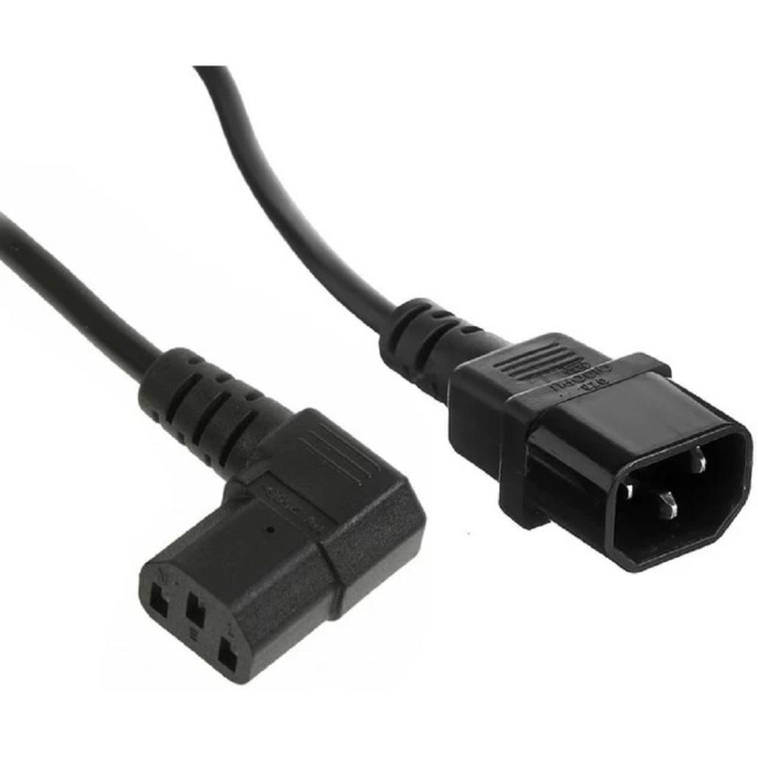 Кабель питания ExeGate Special EC-1.8S-C13(У)->C14/3x0.5 (IEC 320 C13 угловой->IEC 320 C14, 3*0.5mm2, CCA, черный, 1.8м) EX297757RUS