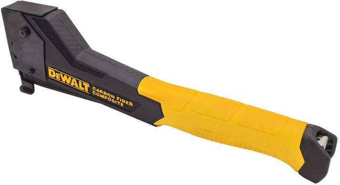 Степлер DeWalt DWHT75900-0 (корпус из углеволокна, эргономичная конструкция (сертифицирована US ERGO), используемый крепеж: скоба типа G (8/10/12мм), тип загрузки магазина: сзади)