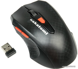 Мышь MRON-07U BLACK Nakatomi Navigator RF 2.4G Optical - 6 кнопок ролик прокрутки, USB, черная