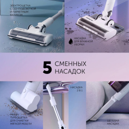 Вертикальный пылесос handstick Polaris FusionPro PVCS 4010, 450Вт, белый/белый