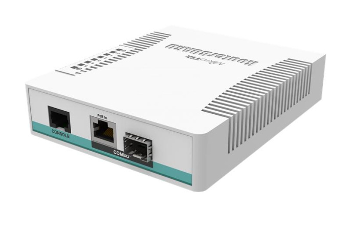 Коммутатор MikroTik Cloud Router Switch 106-1C-5S with QCA8511 400MHz CPU, 128MB RAM, 1x Combo port Gigabit Ethernet or SFP , 5 x SFP cages, RouterOS L5, desktop case, PSU (CRS106-1C-5S)