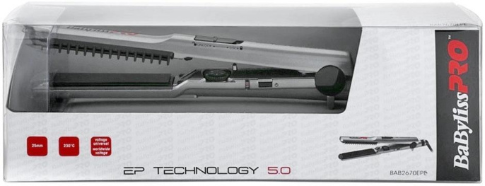 Выпрямитель для волос BABYLISS PRO BAB2670EPE, серебристый