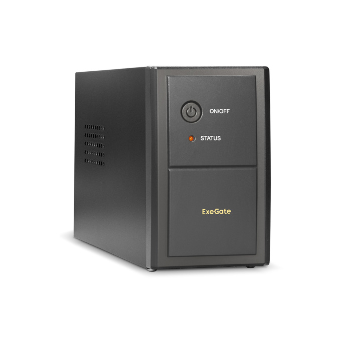 ИБП ExeGate Power Back BNB-400.LED.AVR.2SH (400VA/240W, LED, AVR, 2*EU/Тип F(Schuko), батарея 12V 4.5Ah, металлический корпус, Black) EP244541RUS