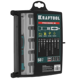 KRAFTOOL Precision-51 отвертка для точных работ со сменными битами 51 предм., [25691]