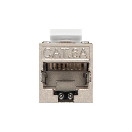 Модуль-вставка Keystone Jack RJ-45 ExeGate KJ-8P8C-SH-C6A-180-TL (Кат.6A, экранированная, 180 градусов, IDC Toolless (без инструмента)) EX297267RUS