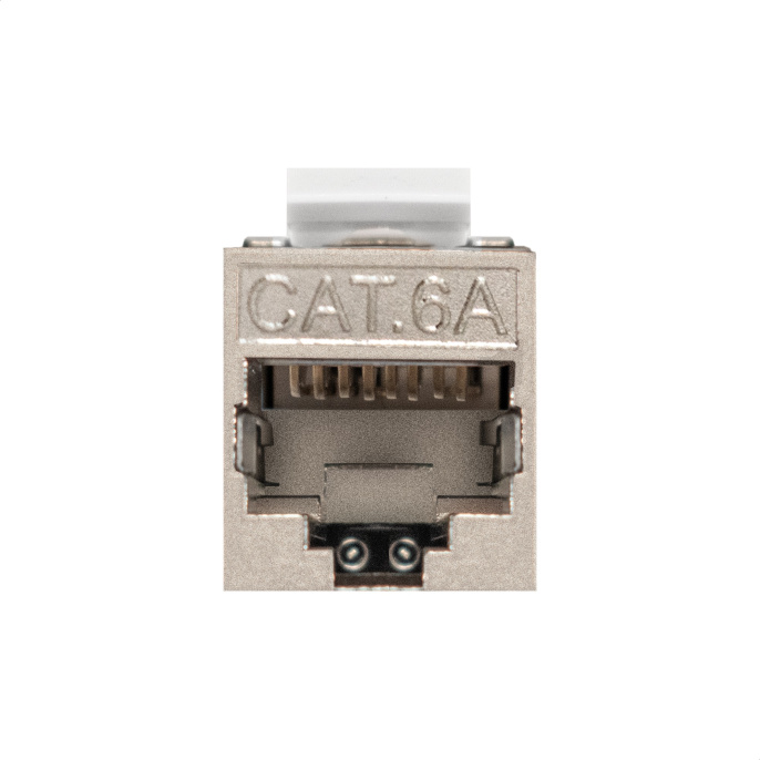 Модуль-вставка Keystone Jack RJ-45 ExeGate KJ-8P8C-SH-C6A-180-TL (Кат.6A, экранированная, 180 градусов, IDC Toolless (без инструмента)) EX297267RUS