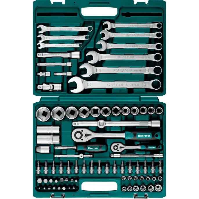 Универсальный набор инструмента KRAFTOOL X-Drive 82, 82 предм., (1/2"+1/4") 27887-H82_z03