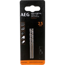 Сверло по металлу HSS-G (2 шт; 2.5х30х57 мм) AEG AAKHSSG025 4932479305