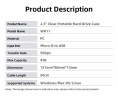 Внешний корпус для диска HDD/SSD Netac WH11 2.5 SATA to USB3.0 External HDD/SSD Case, Slide Transparent Cover, with USB3.0 A to B cable NT07WH11-30B0