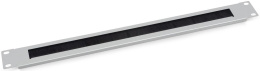 Cabeus SH-J004A-GY Кабельный органайзер горизонтальный 19" 1U, с щеточным вводом, металлический, цвет серый (RAL7035)