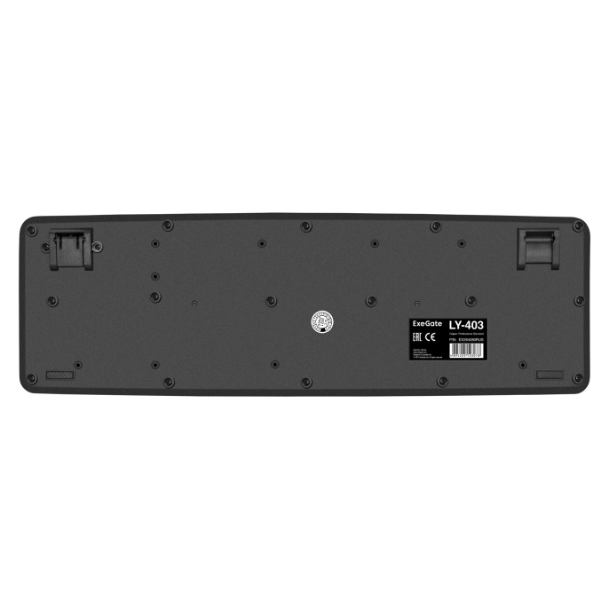 Клавиатура ExeGate Professional Standard LY-403 (USB, полноразмерная, влагозащищенная, 104кл., Enter большой, 8 оранжевых клавиш, длина кабеля 1,35м, черная, Color Box) EX264080RUS