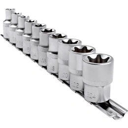 Набор головок Е-типа 1/2", Е8-Е24, 10 шт. AV Steel AV-523410