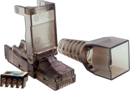 Коннектор Suprlan 10-0239-1 UTP кат.6A RJ45 с защитным колпачком прозрачный