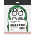 Патч-корд Suprlan 10-0157 UTP RJ-45 вил.-вилка RJ-45 кат.5E 1м зеленый LSZH 26AWG