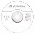 Оптический диск CD-R Verbatim 700МБ 52x, 10шт., slim case [43415]