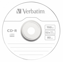 Оптический диск CD-R Verbatim 700МБ 52x, 10шт., slim case [43415]
