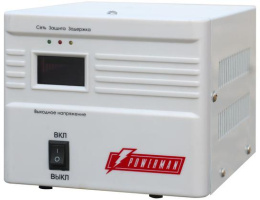 Стабилизатор напряжения Powerman AVS-1000A 1000ВА/550Вт, LCD, 1 Schuko, точность 8%, настольный 6121482 