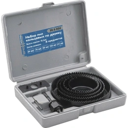 Набор пил кольцевых по дереву 8 предметов, 64, 76, 89, 102, 127 мм, h28.5 мм РемоКолор 35-5-022